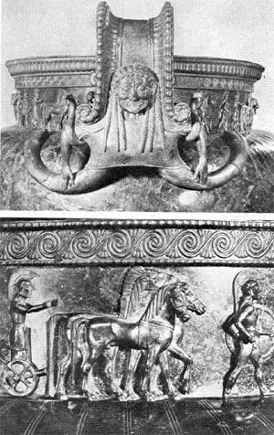 XII Викс Франция Бронзовая ваза греческой работы из могилы княгини около 300 - фото 67