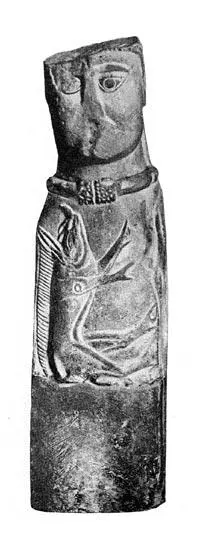 XVIII Эффинье Верхняя Марна Франция Статуэтка бога с шейной гривной и - фото 73