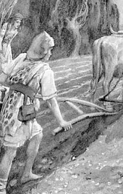 Ясон пашет на быках Ээта Иллюстрация к Сказаниям Танглвуда ок 1920 г - фото 119