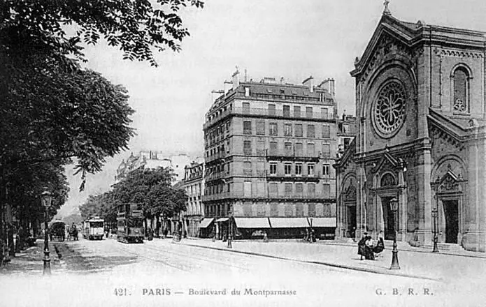 Монпарнас Открытка 1900е гг Гумилев Шарж Н Альтмана 1910е гг - фото 44