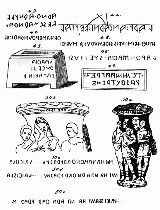 Рис 82 Этрусские надписи Взято из 388 Рис 83 Этрусские надписи - фото 82