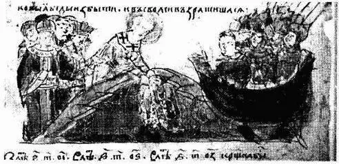 Рис 20 Патриарх Фотий и император Михаил III касаются Покровами Богоматери - фото 20
