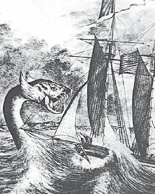 Морской змей нападает на корабль Из книги Олауса Магнуса Морская карта XVI - фото 48
