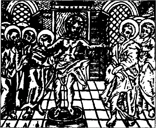 Уверение Фомы Гравюра из старопечатной книги XVII в Основной день Фоминой - фото 87