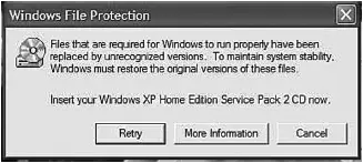 Рис 62Защита файлов Windows Файлы необходимые для правильной работы - фото 113