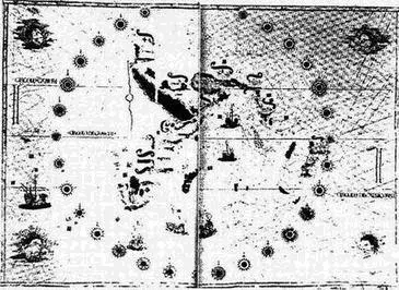 Навигационная карта Индийского океана Рейнеля 1510г На карте Рейнеля - фото 32