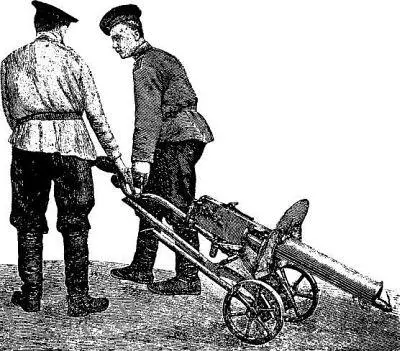 Передвижение расчетом пулемета Максим обр 1910 г на станке Соколова - фото 40