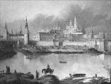 К Рабус Вид на Кремль из Замоскворечья фрагмент1826 год Здесь Волоцкая - фото 1