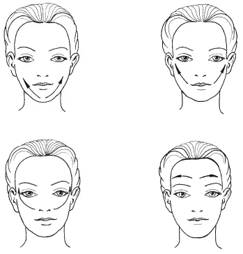 Направления кожных линий лица Кожные линии лица и шеи идут в следующих - фото 1