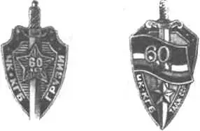 Нагрудный юбилейный знак Нагрудный юбилейный знак 60 лет ЧККГБ Грузии 60 - фото 22