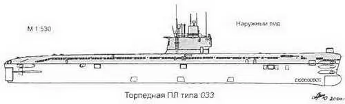 Опытная ракетноторпедная ПЛ типа 033G бортовой 351 Основные ТТХ - фото 277