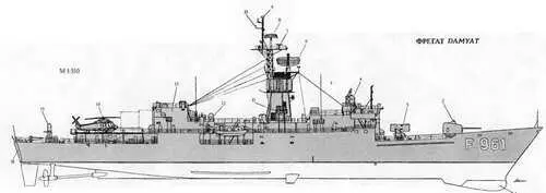 1 Обтекатель ГАС SQS26 СХ 2 127мм АУ 3 ПУ ПЛУР и ПКР RCM84C 4 Пост СУ Мк - фото 123
