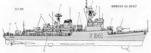 1 Обтекатель ГАС 1160В 2 76мм АУ 3 Бомбомет Bofors 4 АП навигационной - фото 128