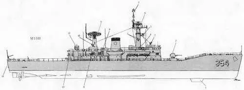 Фрегат Oswald Siahaan 1 Обтекатель подкильной антенны ГАС CWE 610 2 76мм АУ - фото 147