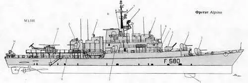 1 Обтекатель антенны ГАС DE 1164 2 76мм АУ 3 РБУ 4 ПАРК Milas 5 ПУ НУРС - фото 194