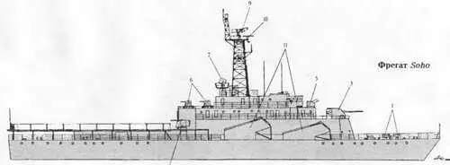 1 РБУ1200 2 Обтекатель антенны ГАС Star Horn 3 100м АУ 4 57мм АУ 5 - фото 228