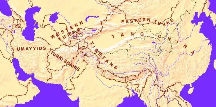 Карта 5 Центральная Азия ранний период империи Омейядов Вторжение Омейядов - фото 5
