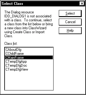 Рис 321 Диалоговая панель Select Class Выберите из списка Class list класс - фото 76