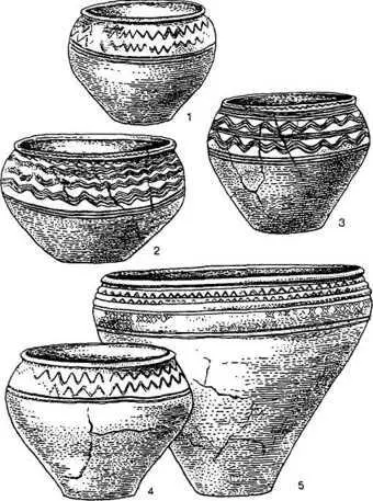 Рис 68 Керамика фельдбергской культуры 13 Менцлин 4 Герке 5 - фото 70