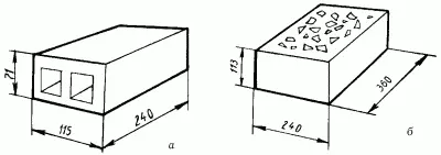 Рис 6 Виды кирпичей а продольнодырчатый б вертикальнодырчатый К - фото 6