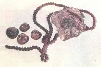 Альмандин в породе окатанные гранаты и гранатовое ожерелье Исстари любимейшим - фото 18