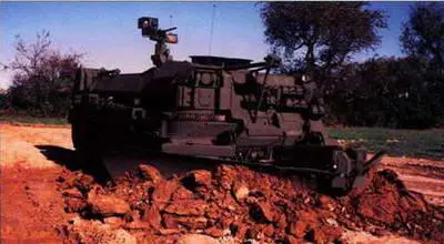 Боевая машина инженерного обеспечения Гризли с Vобразным бульдозерным ножом - фото 456