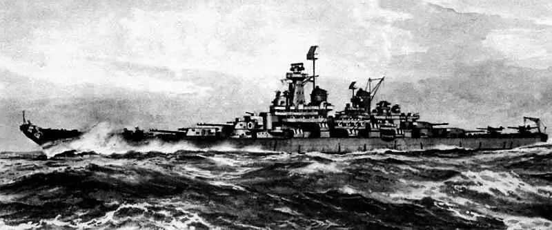 Проектный вид американского суперлинкора Монтана вооруженного 12ю 406мм - фото 114
