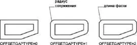 Для построения подобного объекта путем задания смещения 1 Выберите меню - фото 277
