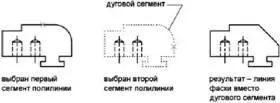 Снятие фасок вдоль всей полилинии Имеется возможность снять фаски вдоль всей - фото 307