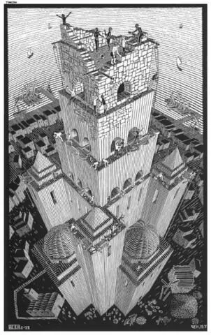 Рис 21 М К Эшер Вавилонская башня гравюра на дереве 1928 Каждое - фото 25