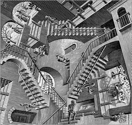 Рис 22 М К Эшер Относительность литография 1953 Таким образом - фото 26