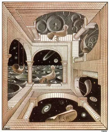 Рис 48 М К Эшер Иной мир гравюра на дереве 1947 В сердце дуализма - фото 66