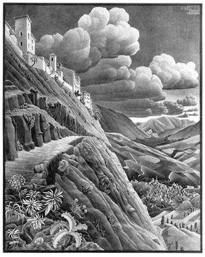 Рис 104 МК Эшер Кастровалва литография 1930 Магнификраб в пирожоре - фото 130