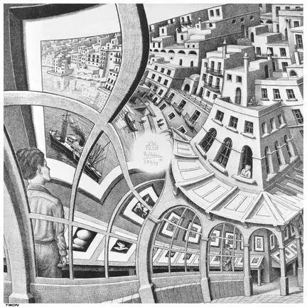 Рис 142 М К Эшер Картинная галерея литография 1956 Поразительно - фото 169