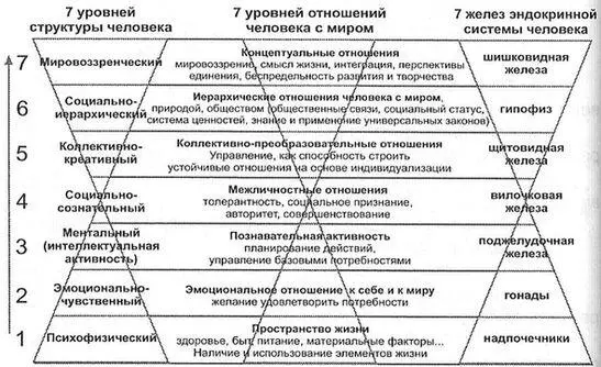 Рис 12 Соответствие 7 уровней отношений человека с миром 7 уровней структуры - фото 18