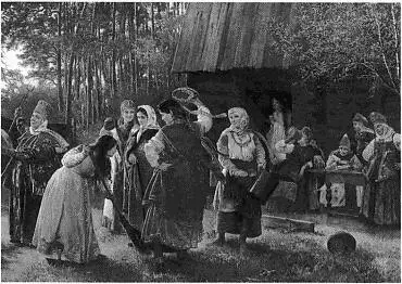 Девичник А И Корзухин 1889 г Празднество свадебного договора М - фото 18