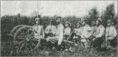 3дюймовая горная пушка обр 1904 г на позиции Маньчжурия 1905 г Вечером - фото 69