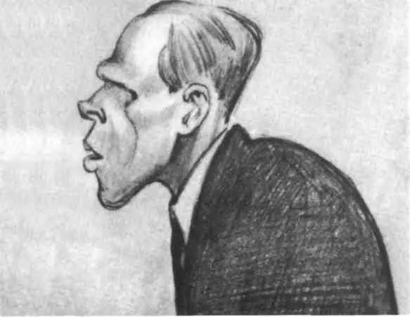 Шарж Н Заболоцкого на Д Хармса Н Олейников и А Введенский Ленинград - фото 45