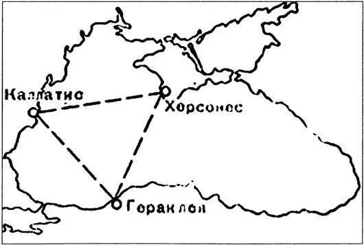 Карта 5 Черноморский треугольник Краткие морские пути по маршруту Гераклея - фото 8