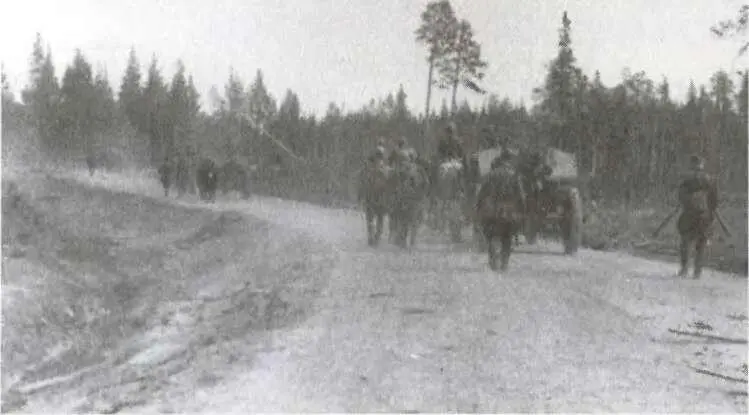 122мм гаубицы М30 на марше 23я гв стрелковая дивизия 26й армии 1943 г - фото 25
