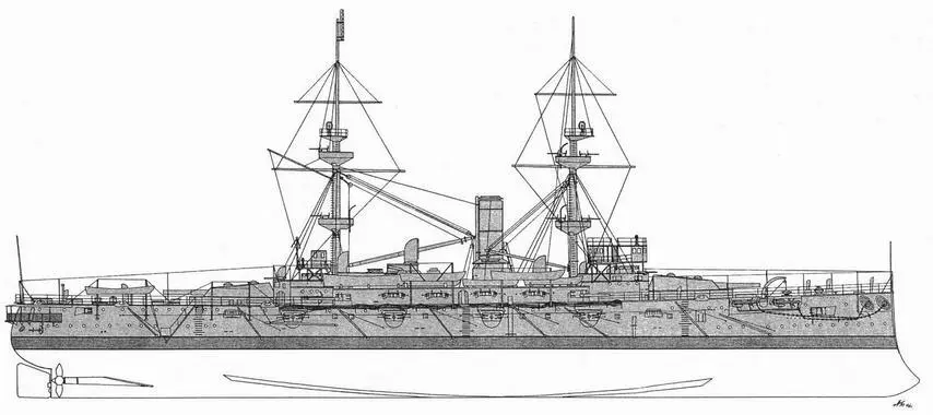 ГаннибалВнешний вид корабля по состоянию на 1898 г Юпитер Вступил в - фото 46