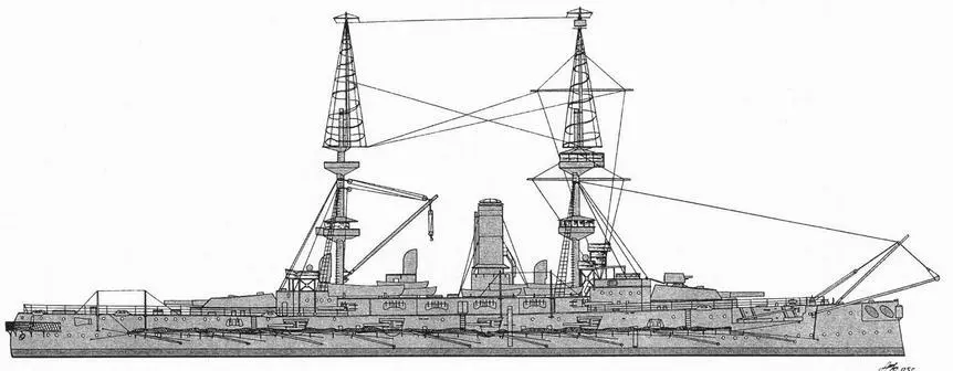 Принс ДжорджВнешний вид корабля по состоянию на 1915 г Цезарь Поднял - фото 49