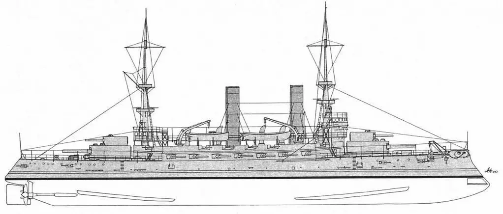 Кирсардж Внешний вид корабля В 1897 г был подготовлен проект Кирсарджа - фото 2