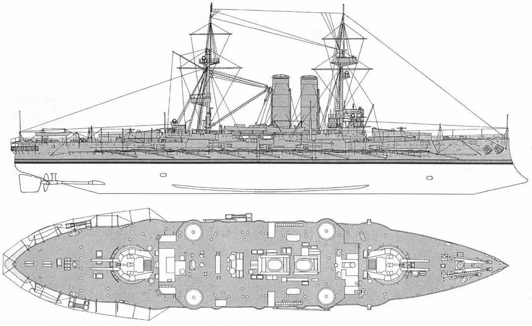 Кинг Эдуард VII Внешний вид корабля на момент вступления в строй 1905 - фото 40