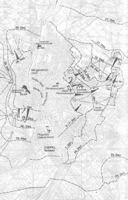 Пештский фронт между 28 декабря 1944 года и 7 января 1945 года Парашют места - фото 75