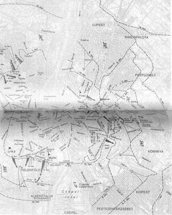 Фронт в Пеште по состоянию на 11 января 1945 года ut u улица current - фото 79