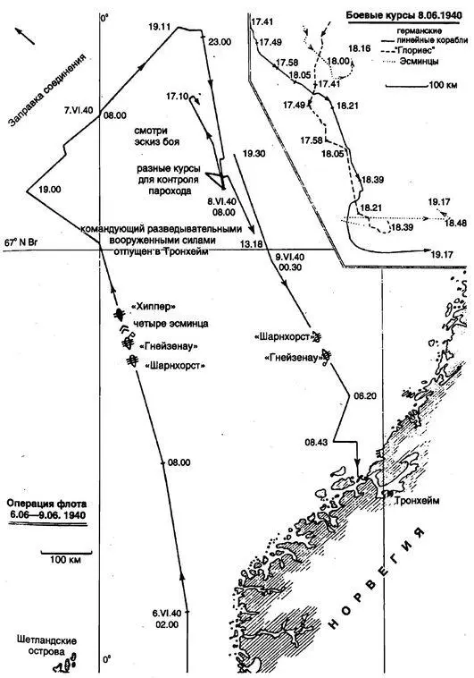 Морской бой у ЯнМайена 8 июня 1940 г согласно документам главного штаба - фото 13