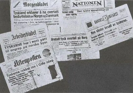 Осло Утренние газеты 9 апреля 1940 г Немецкие части перед германским - фото 39