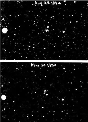 Собственное движение звезды Барнарда С интервалом в 22 года показано - фото 2