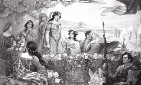 Ланселот и Гвиневера Картина Г Дрэйпира 1894 Фея Моргана Картина Ф - фото 42